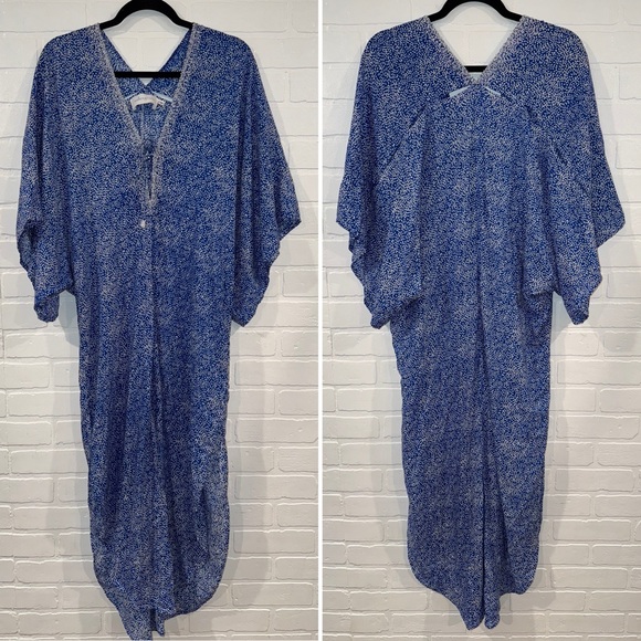 Walker & Wade Hand Beaded Mallorca Kaftan in Royal Blue - Picture 13 of 16